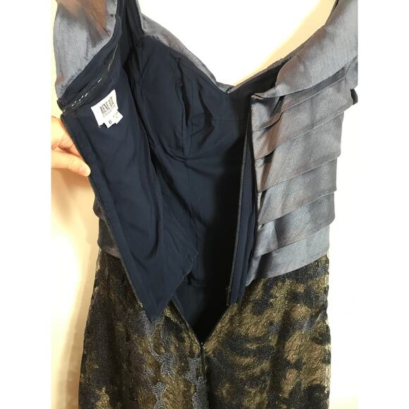 Rene Ruiz Gown Dress Collection Off the Shoulder Mother Bride Groom Formal Blue - Picture 6 of 11